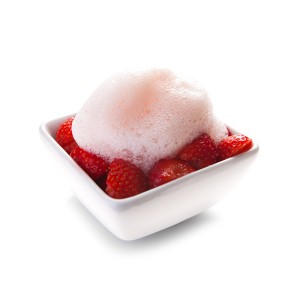 Strawberries foam